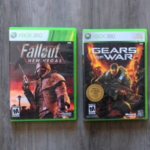 Microsoft Xbox 360 Fallout New Vegas and Gears of War Action Game Bundle Retro